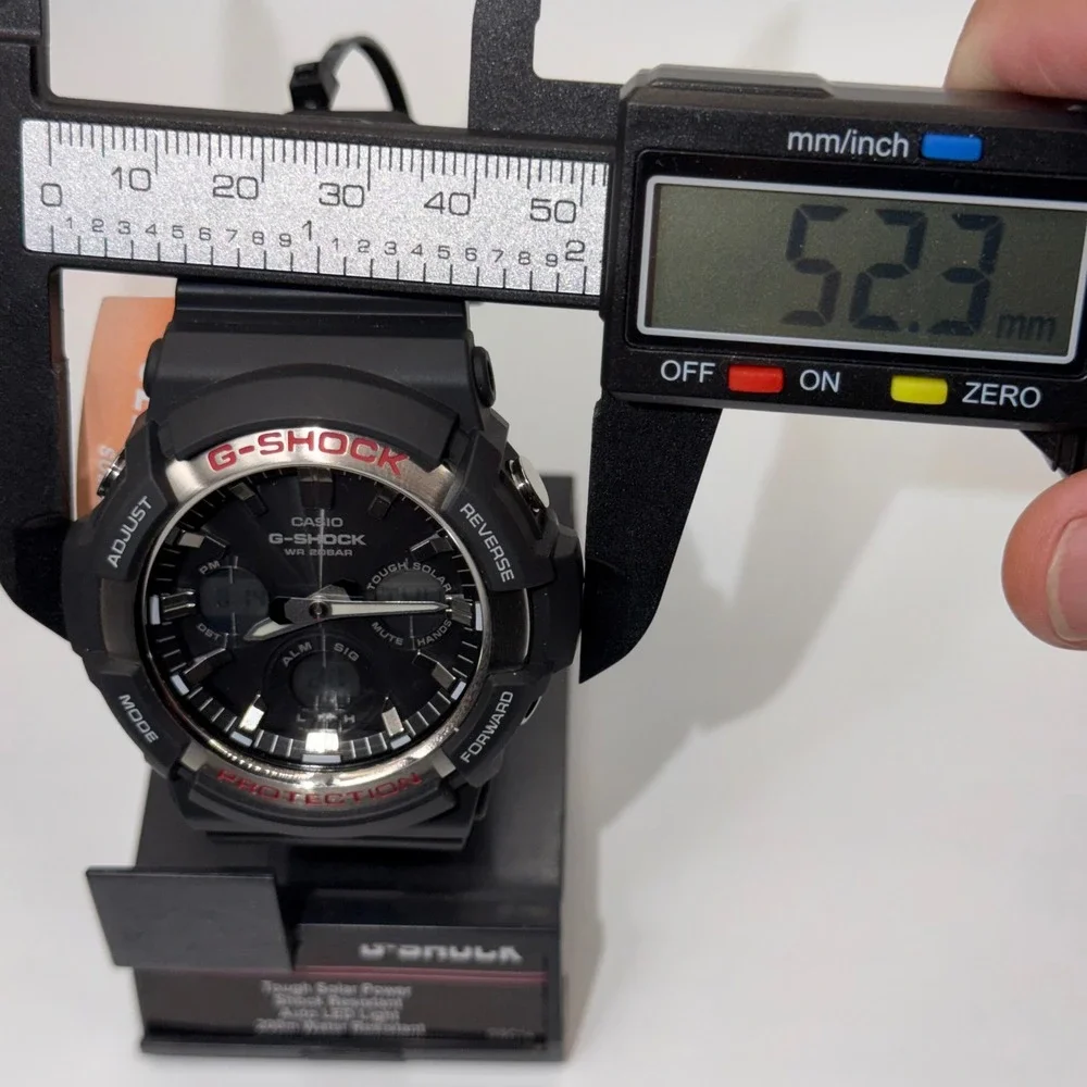 Casio G-Shock Watch Mens Black GAS100-1A Tough Solar Sport
